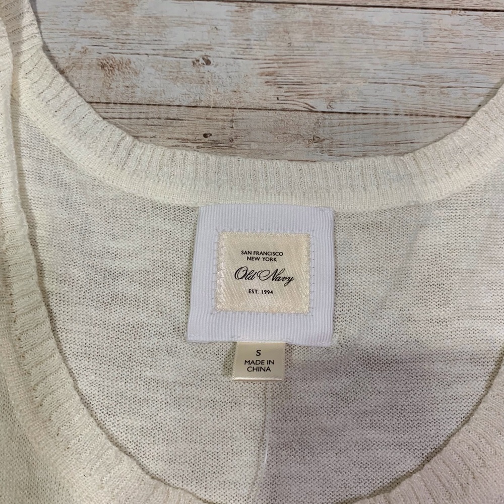 Old Navy Y2K Tank Top Size S Linen Cotton Deadstock Vintage NWT - Picture 3 of 7